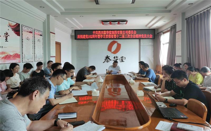泰华堂制药召开庆祝中国共产党成立102周年大会