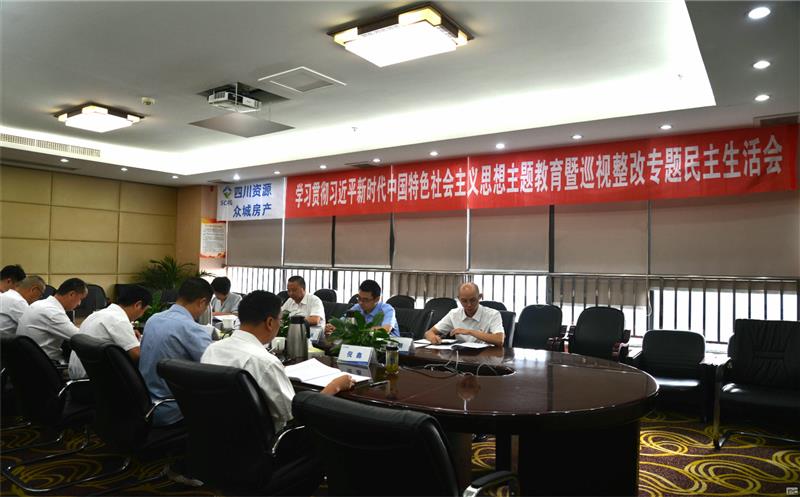 众城房产召开学习贯彻习近平新时代中国特色社会主义思想主题教育暨巡视整改专题民主生活会