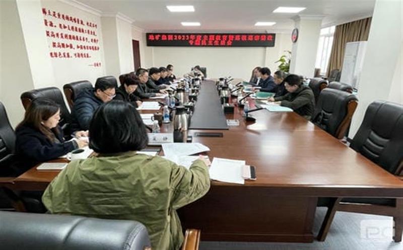 集团领导带队到地矿集团督导主题教育暨巡视巡察整改专题民主生活会