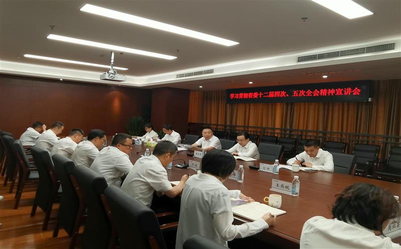 集团领导赴地勘院宣讲省委十二届四次、五次全会精神